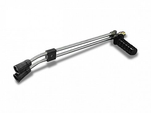 Копьё сдвоеное с регулятором давления 490мм нерж.